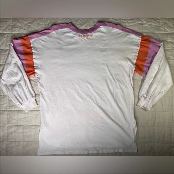 Revolve X L Space To The Limit Pink & Orange Oversized Pullover Tee - Small - Picture 5 of 13